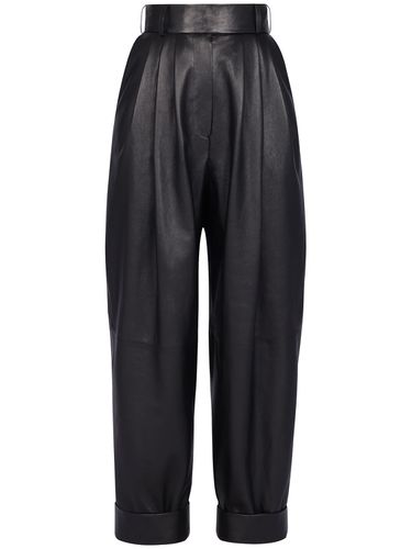 Pleated Leather Pants - ALEXANDRE VAUTHIER - Modalova