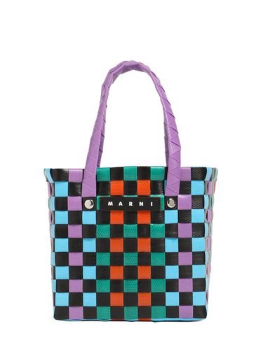 Bolso Cesta Tejido Color Block Con Logo - MARNI JUNIOR - Modalova