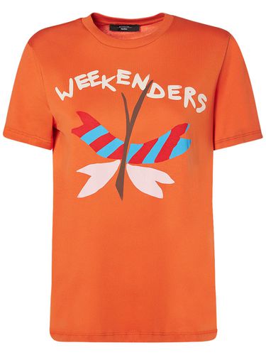 Camiseta De Algodón Jersey Estampado - WEEKEND MAX MARA - Modalova