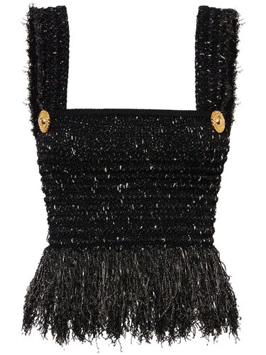 Top De Tweed Con Glitter - BALMAIN - Modalova