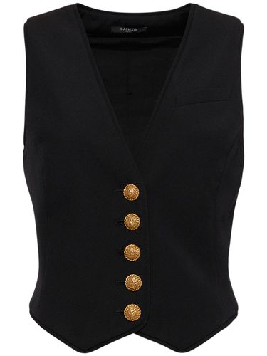 Grain De Poudre & Satin Vest - BALMAIN - Modalova