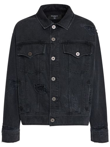 Chaqueta De Denim De Algodón - BALMAIN - Modalova