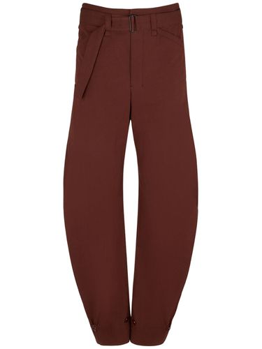 Belted Cotton Tapered Pants - LEMAIRE - Modalova