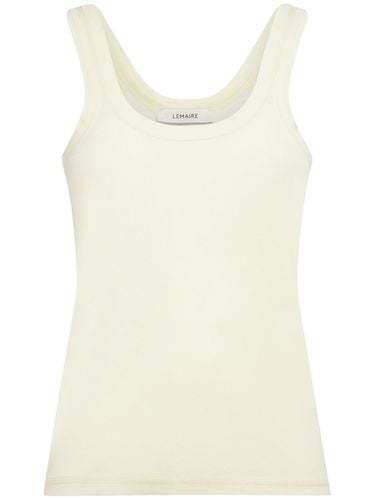 Geripptes Tanktop Aus Baumwolle - LEMAIRE - Modalova