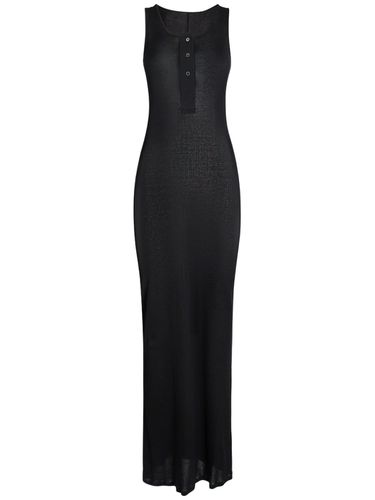 Rib Cotton Jersey Long Tank Dress - AMI PARIS - Modalova