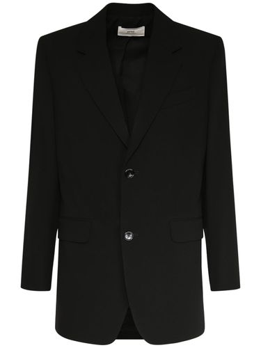 Blazer Oversize De Crepé De Lana - AMI PARIS - Modalova