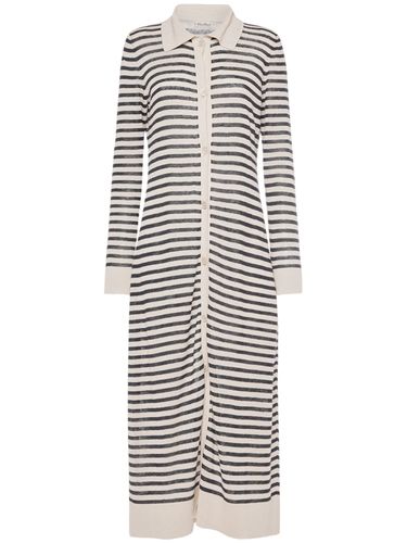 Nine Striped Linen Long Sleeve Dress - 'S MAX MARA - Modalova