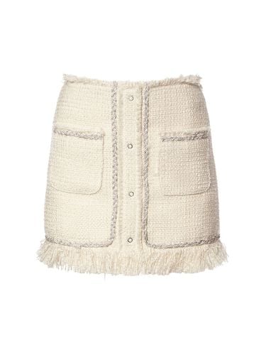 Embellished Bouclé Mini Skirt - GIUSEPPE DI MORABITO - Modalova