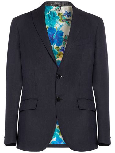 Single Breast Linen Blazer - ETRO - Modalova