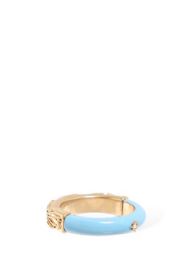 Bicolor Enamel Crystal Star Thin Ring - MAISON MARGIELA - Modalova