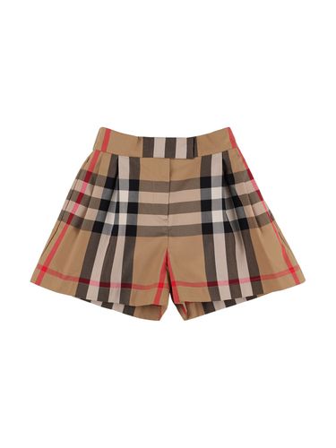 Shorts De Algodón Con Estampado - BURBERRY - Modalova