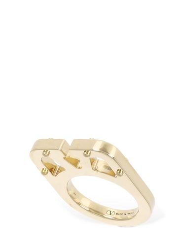 V Logo Type Ring - VALENTINO GARAVANI - Modalova