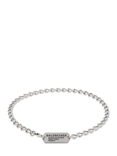 Choker A Catena In Ottone Con Logo - BALENCIAGA - Modalova