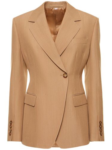 Blazer De Sarga De Lana - BURBERRY - Modalova