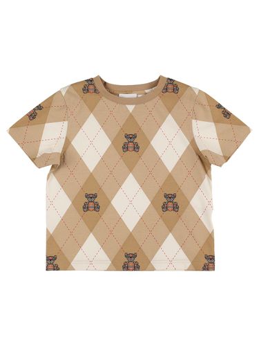 Camiseta De Jersey De Algodón Estampada - BURBERRY - Modalova