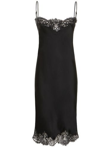 Midikleid Aus Satin Und Spitze - STELLA MCCARTNEY - Modalova