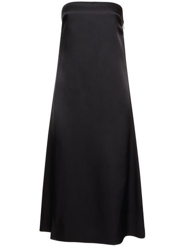 Megan Strapless Silk Satin Midi Dress - ANINE BING - Modalova