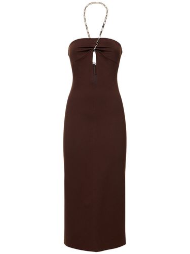 Vestido Midi De Jersey Con Cuello Halter - THE ATTICO - Modalova