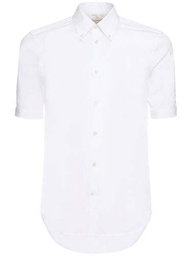 Camisa De Algodón Con Manga Corta - ALEXANDER MCQUEEN - Modalova