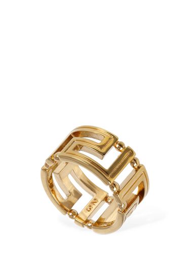 Anillo Con Motivo Griego - VERSACE - Modalova