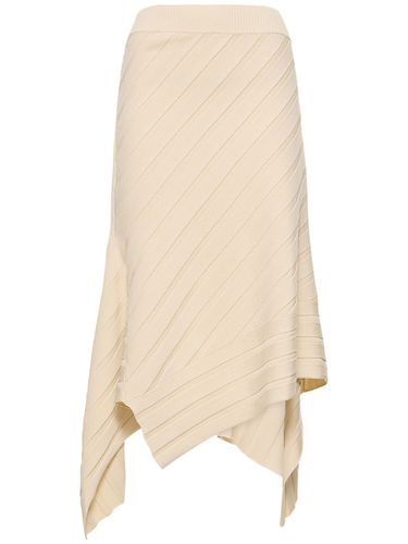 Asymmetric Rib Knit Midi Skirt - STELLA MCCARTNEY - Modalova