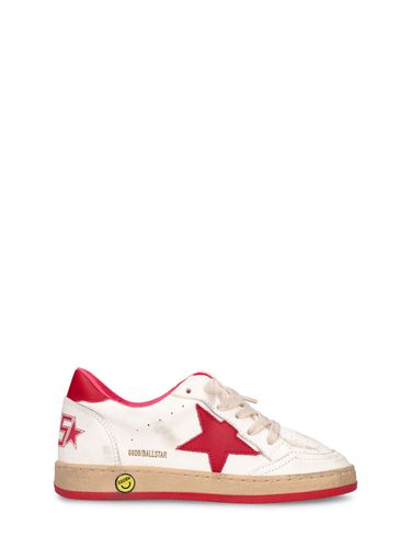 Sneakers Ballstar De Piel Con Cordones - GOLDEN GOOSE - Modalova