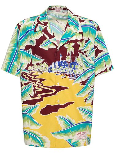 Camicia Bowling Surf Rider In Cotone Stampato - VALENTINO - Modalova