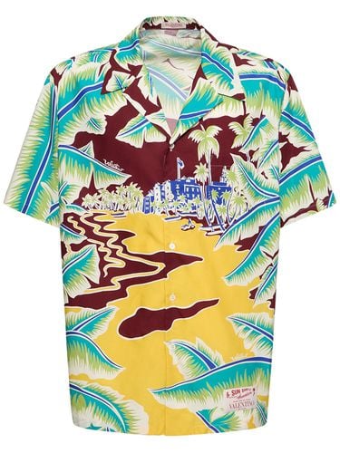 Surf Rider Printed Cotton Bowling Shirt - VALENTINO - Modalova