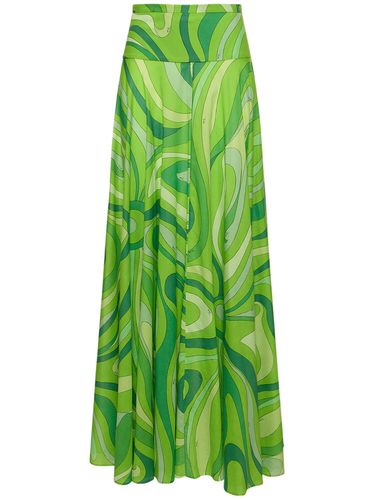 Marmo Printed Cotton Muslin Maxi Skirt - PUCCI - Modalova