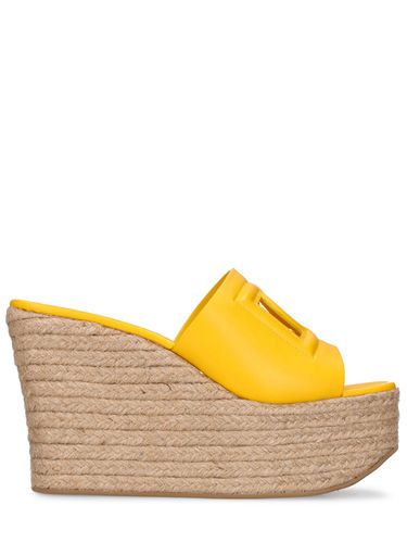 Mm Leather Espadrille Wedges - DOLCE & GABBANA - Modalova