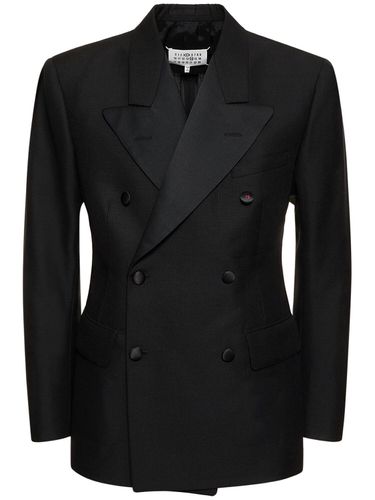 Wool Double Breasted Blazer - MAISON MARGIELA - Modalova