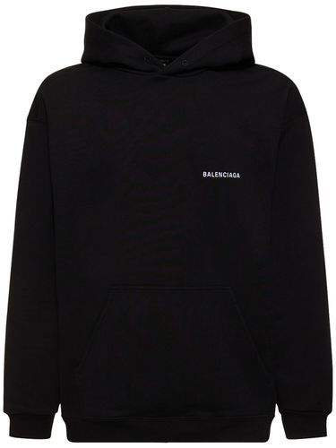 Hoodie Aus Fleece Mit Logostickerei - BALENCIAGA - Modalova