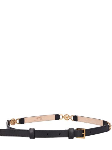 Mm Leather Belt - VERSACE - Modalova