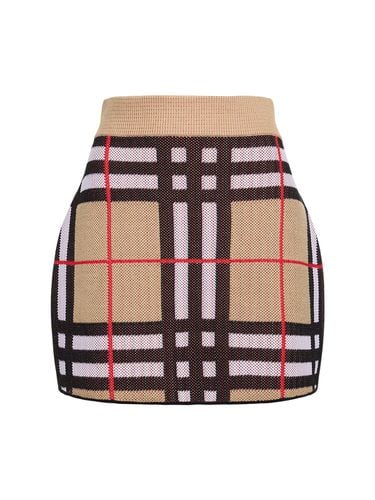 Minifalda De Lana Jacquard - BURBERRY - Modalova