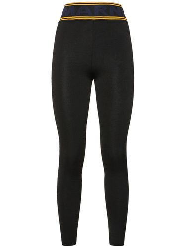 Leggings Aus Stretch-viskosejersey Mit Logo - MARNI - Modalova