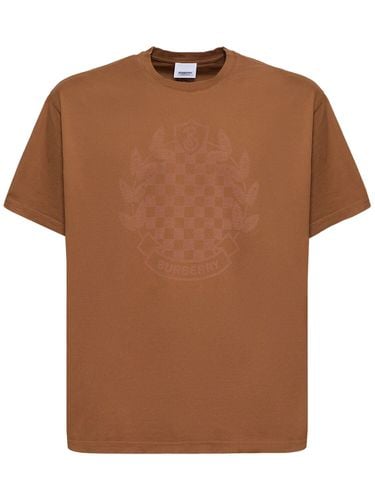 T-shirt Mit Schachbrettmotiv „ewell“ - BURBERRY - Modalova