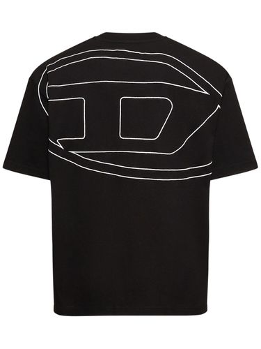 Camiseta De Algodón Bordado - DIESEL - Modalova