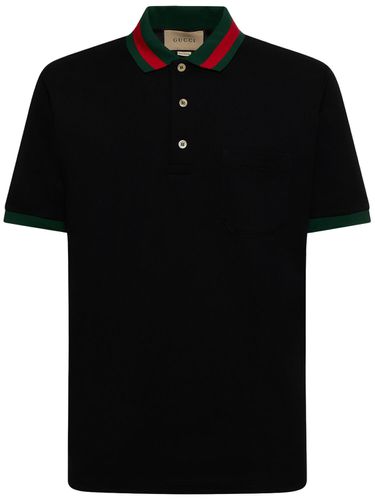 Polo In Misto Cotone Stretch / Web - GUCCI - Modalova