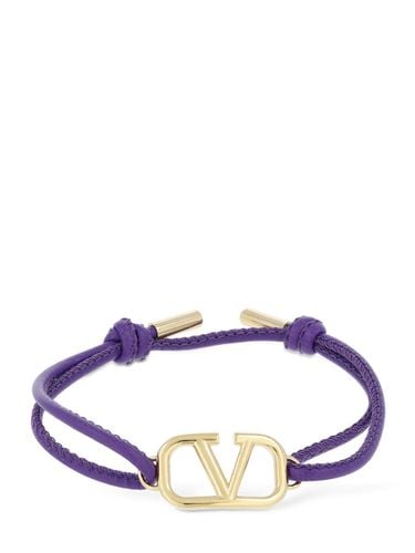 Armband Aus Leder Mit Vlogo - VALENTINO GARAVANI - Modalova