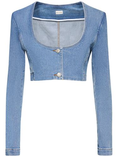 Giacca Cropped In Denim Di Cotone - MAGDA BUTRYM - Modalova