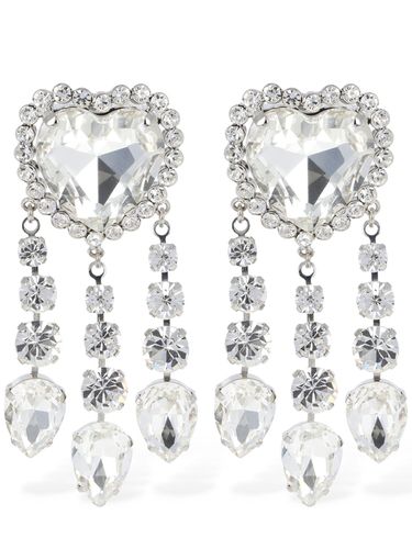 Heart Earrings W/ Crystal Pendants - ALESSANDRA RICH - Modalova