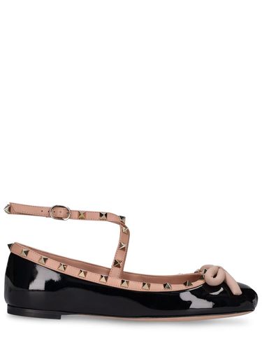 Mm Rockstud Patent Leather Flats - VALENTINO GARAVANI - Modalova