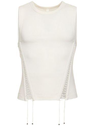 Picot Stretch Cotton Tank Top - DION LEE - Modalova