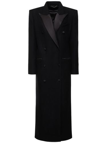 Wool Twill Double Breasted Long Coat - MAGDA BUTRYM - Modalova