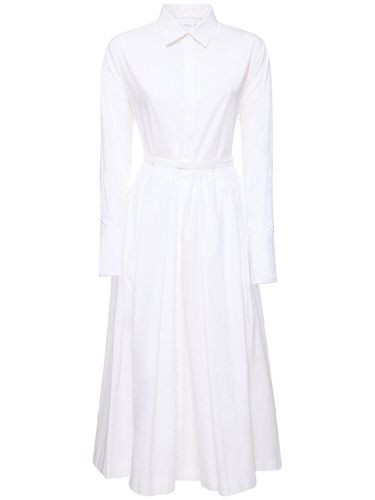 Poplin Pleated Shirt Midi Dress W/ Lace - PATOU - Modalova