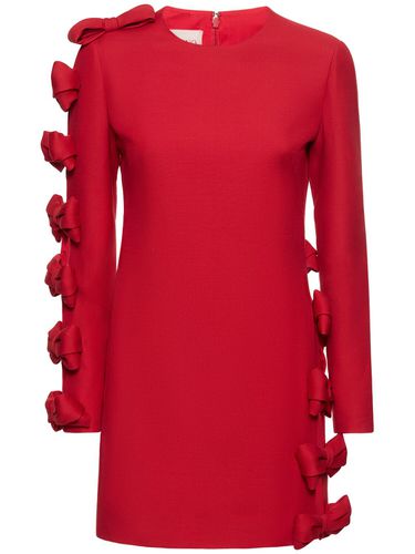 Cutout Crepe Couture Mini Dress W/bows - VALENTINO - Modalova