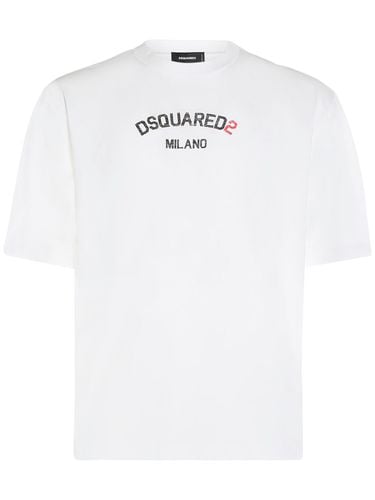 Camiseta De Algodón Estampada - DSQUARED2 - Modalova