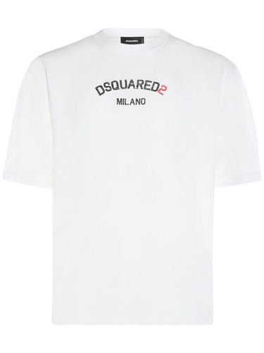 T-shirt In Cotone Milano Con Stampa - DSQUARED2 - Modalova