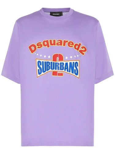 T-shirt Aus Baumwolle Mit Logodruck - DSQUARED2 - Modalova