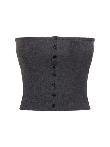 Super Fine Wool Rib Knit Band Top - AURALEE - Modalova